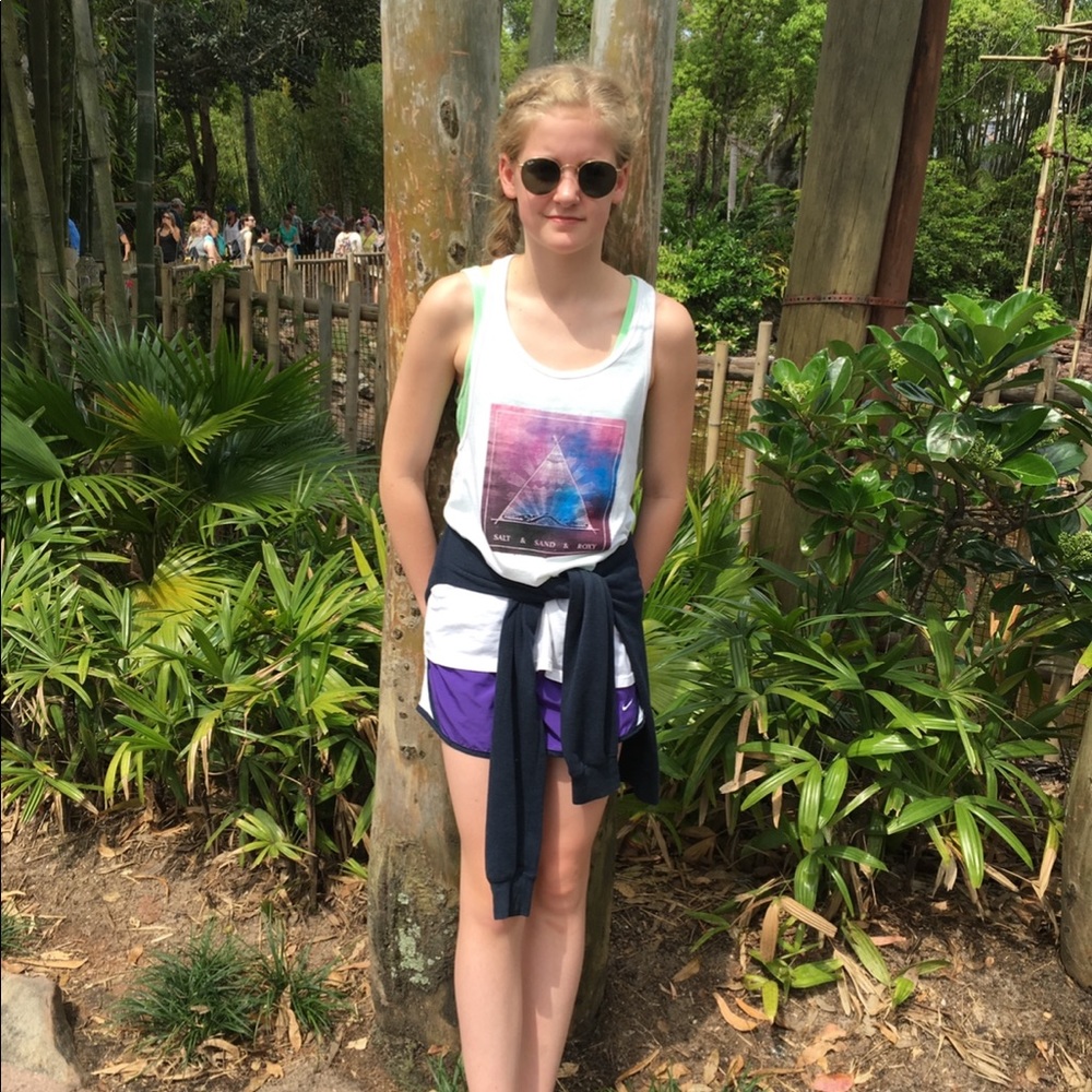Roxy “Salt & Sand & Roxy” Graphic Sway Tank Top XS - Picture 2 of 8